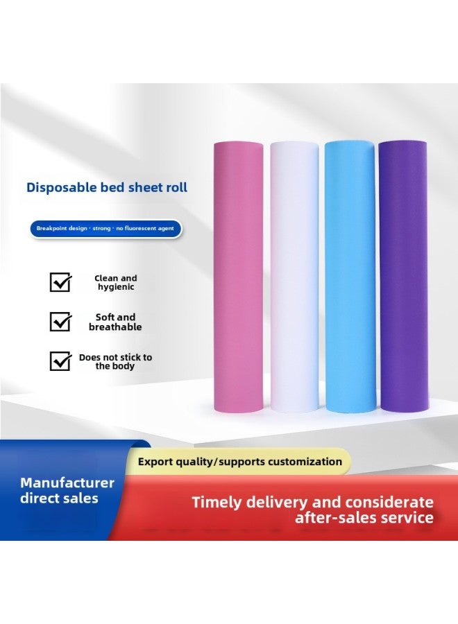 Disposable Bed Sheet Beauty Salon Waterproof Oil-proof Health Center Massage Pedicure Pad Single Non-woven Open Hole Bed Sheet Wholesale-Color:Sky Blue Without Holes-Specifications:80X180  PP Material 30g 45 - Image 1