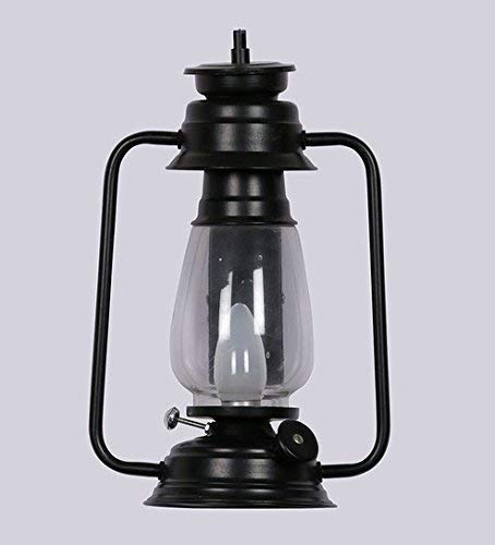 GreyWings Vintage Lantern Wall Light for Home Décor, Black Iron & Glass Antique Sconce Lamp for Living Room Bedroom Hall, Indoor Wall Lighting, (Bulb Not Included) Pack of 2 - Image 5