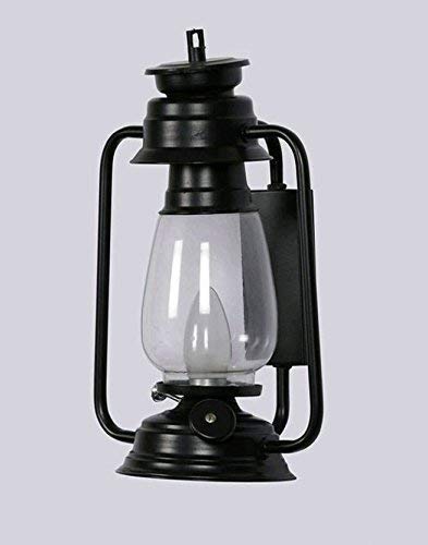 GreyWings Vintage Lantern Wall Light for Home Décor, Black Iron & Glass Antique Sconce Lamp for Living Room Bedroom Hall, Indoor Wall Lighting, (Bulb Not Included) Pack of 2 - Image 4