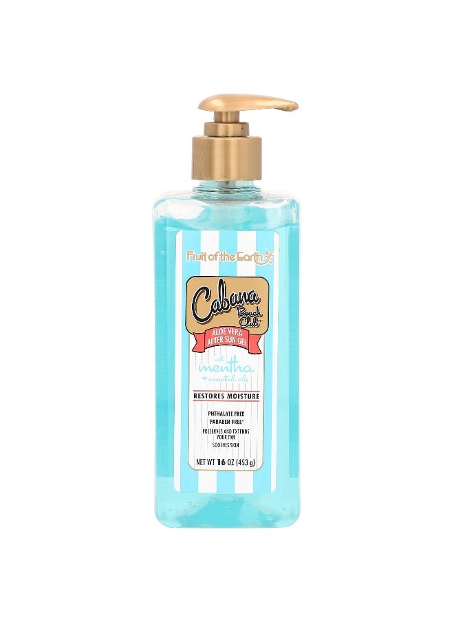 Fruit of the earth Fruit of the Earth, Cabana Beach Club, Aloe Vera After Sun Gel with Mentha + Essential Oils , 16 oz (453 g)  - Image 1