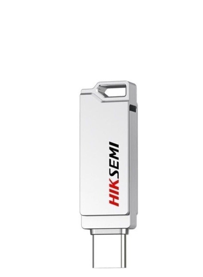 HIKSEMI HIKSEMI 128GB USB 3.2 Dual Drive Type-A/Type-C Upto 150MB/s Silver -SYNC | HS-USB-E327C 128G U3 Silver | - Image 4
