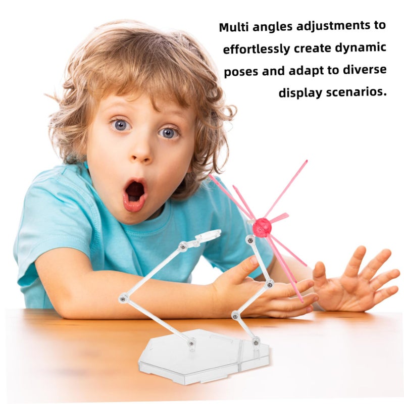 Adjustable Plastic Figure Display Stand with Effects for Doll Models and Collectors - Image 4