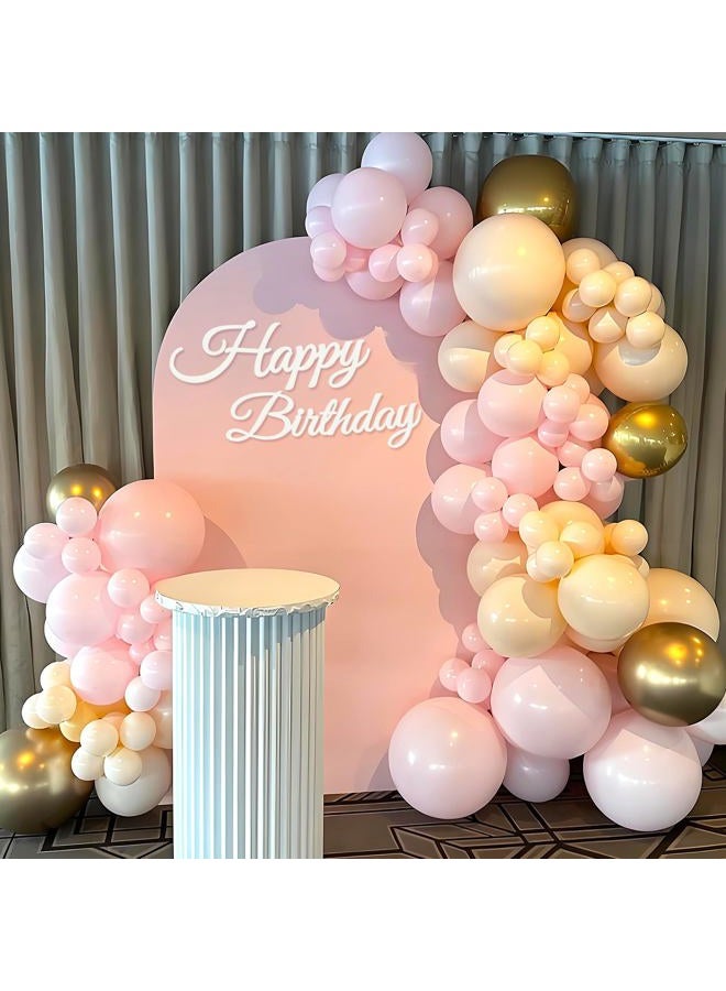 MASTRON Happy Birthday Sign for Backdrop - White 'Happy Birthday' Party Banner Stickers for Balloon Arch Wall Decor Photo Backgrounds - Image 3