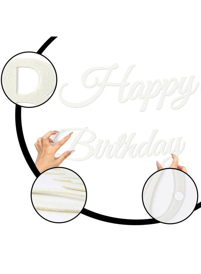 MASTRON Happy Birthday Sign for Backdrop - White 'Happy Birthday' Party Banner Stickers for Balloon Arch Wall Decor Photo Backgrounds - Image 4