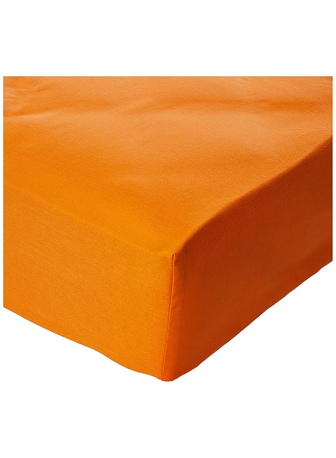 آي بيد هوم طقم ملاءة سرير مكون من قطعتين من القطن بكثافة 144 خيطًا في البوصة المربعة مقاس فردي باللون البرتقالي من - Image 1