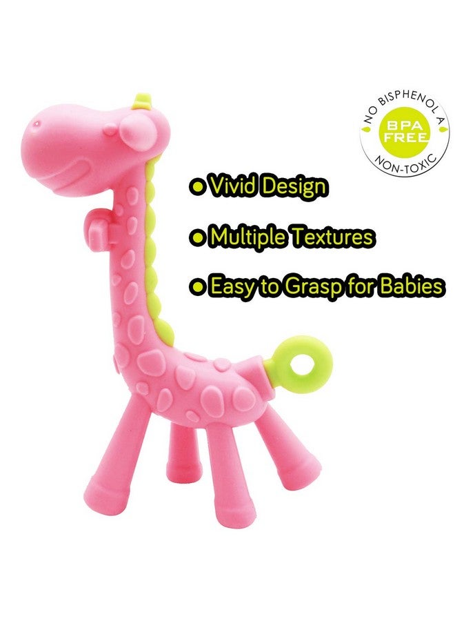 QUALEAP Teething Toys For Babies 06 Months 612 Months Teethers With 2 × Baby Fruit Feeders And 4 × Baby Teether Bpa Free/Freezer Free Different Soft Textures For Infant And Toddlers (Pink) - Image 3