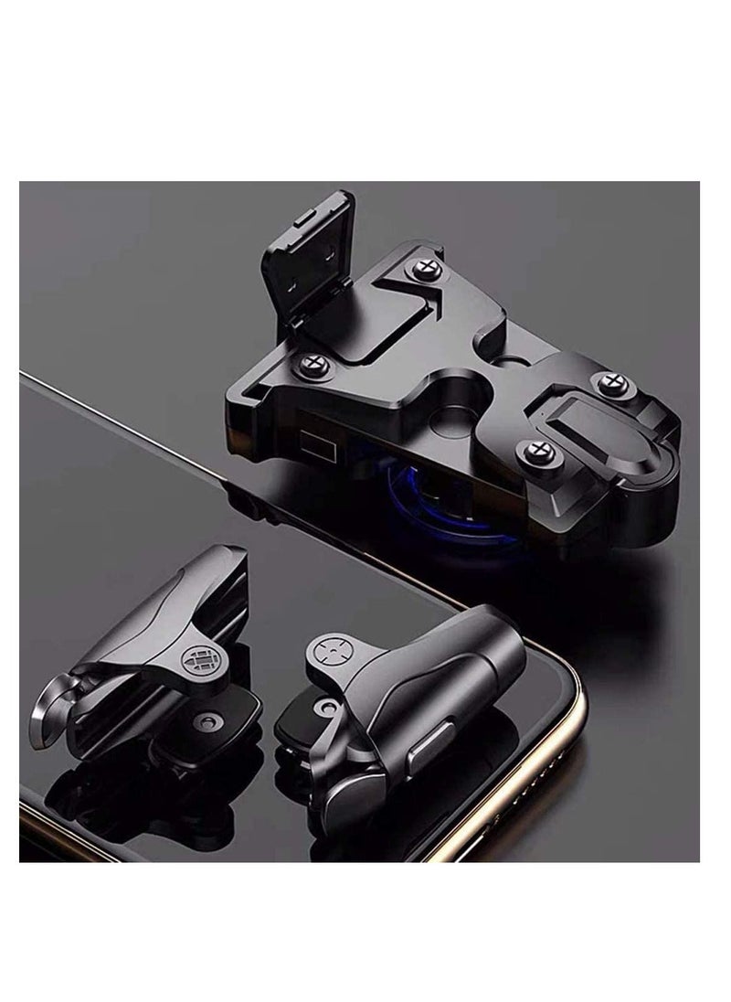 Generic - PUBG Trigger PUBG Mobile Controller Shooting Triggers Auto High Frequency Click with Joystick Gamepad for Mobile Phone Game Controller Up of Duty Compatible for Android iOS - Image 1