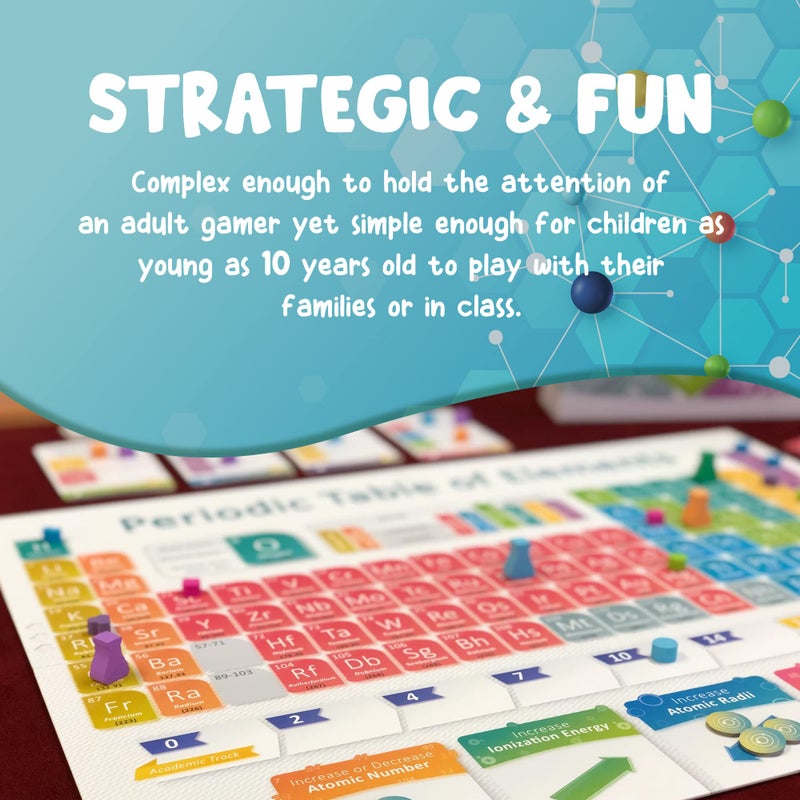 Genius Games Periodic: A Game of the Elements | Periodic Table Board & Card Game About Atoms, Elements & Compounds | A Strategy Board Game for Gamers & Educational Science Game for Kids or Family Game Night - Image 5
