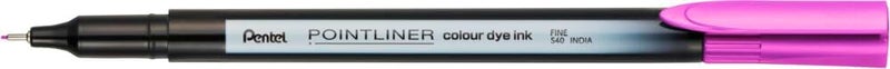 بنتل قلم Pentel S40 Pointliner، حبر صبغي ملون، سمك خط 0.4 مم، لون فوشيا (قلم واحد) - Image 1