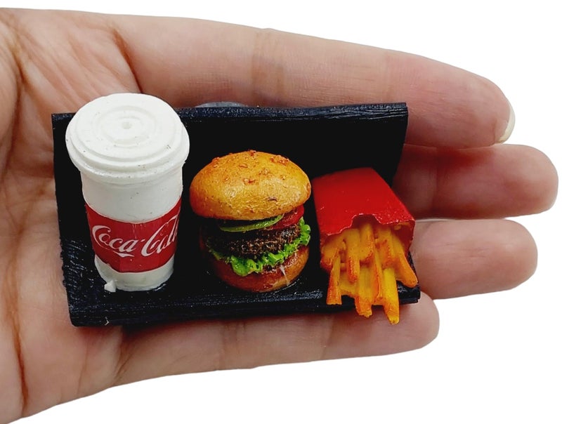 ARTISKRITI Miniature Food 3D Fridge Magnets, Magnet Best Souvenir Gift 100%, Made in India (Chicken Tikka and Burger and Fries) - Image 4
