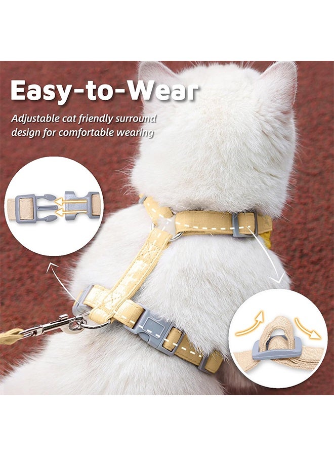 Sweet Life Escape - Proof Cat Harness and Leash Set - Adjustable and Comfortable - Ideal for Walking Cat Outdoors - Fits Kittens, Medium, and Large Cats (Yellow, S) - Image 4