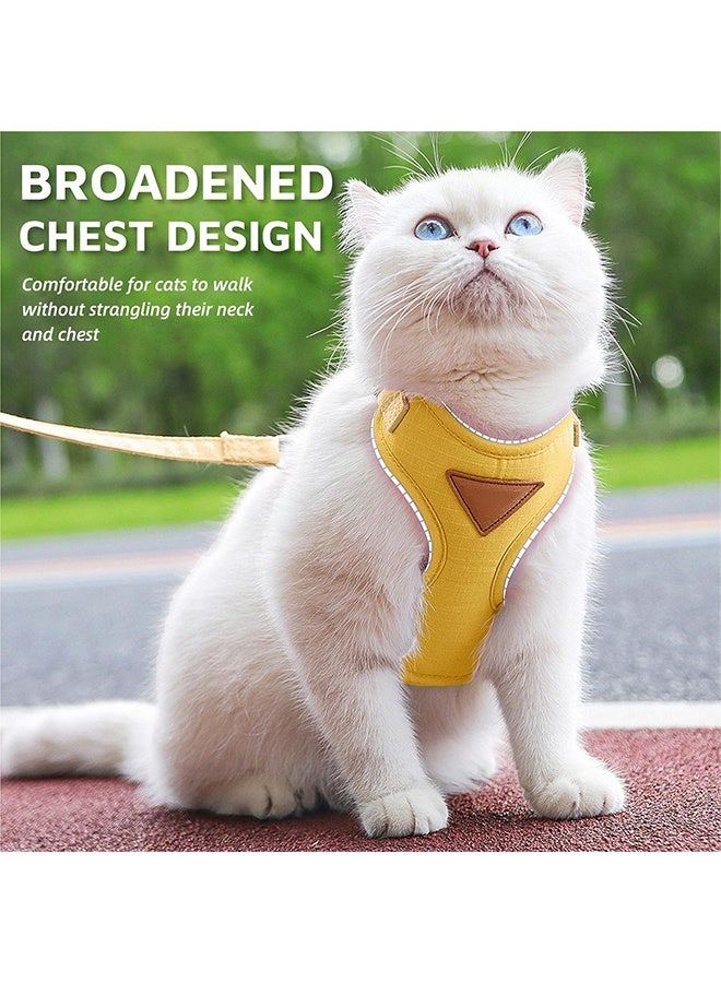Sweet Life Escape - Proof Cat Harness and Leash Set - Adjustable and Comfortable - Ideal for Walking Cat Outdoors - Fits Kittens, Medium, and Large Cats (Yellow, S) - Image 5