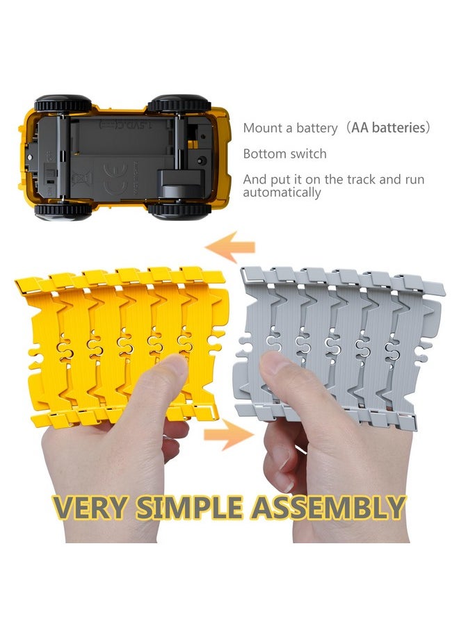Hony Kids Toys 253 Pcs Construction Race Tracks Toy For 3 4 5 6 7 8 Year Old Boys Girls, 5 Pcs Construction Truck Car And Flexible Track Play Set Create A Engineering Road Games Toddler Toys Birthday Gifts  - Image 5