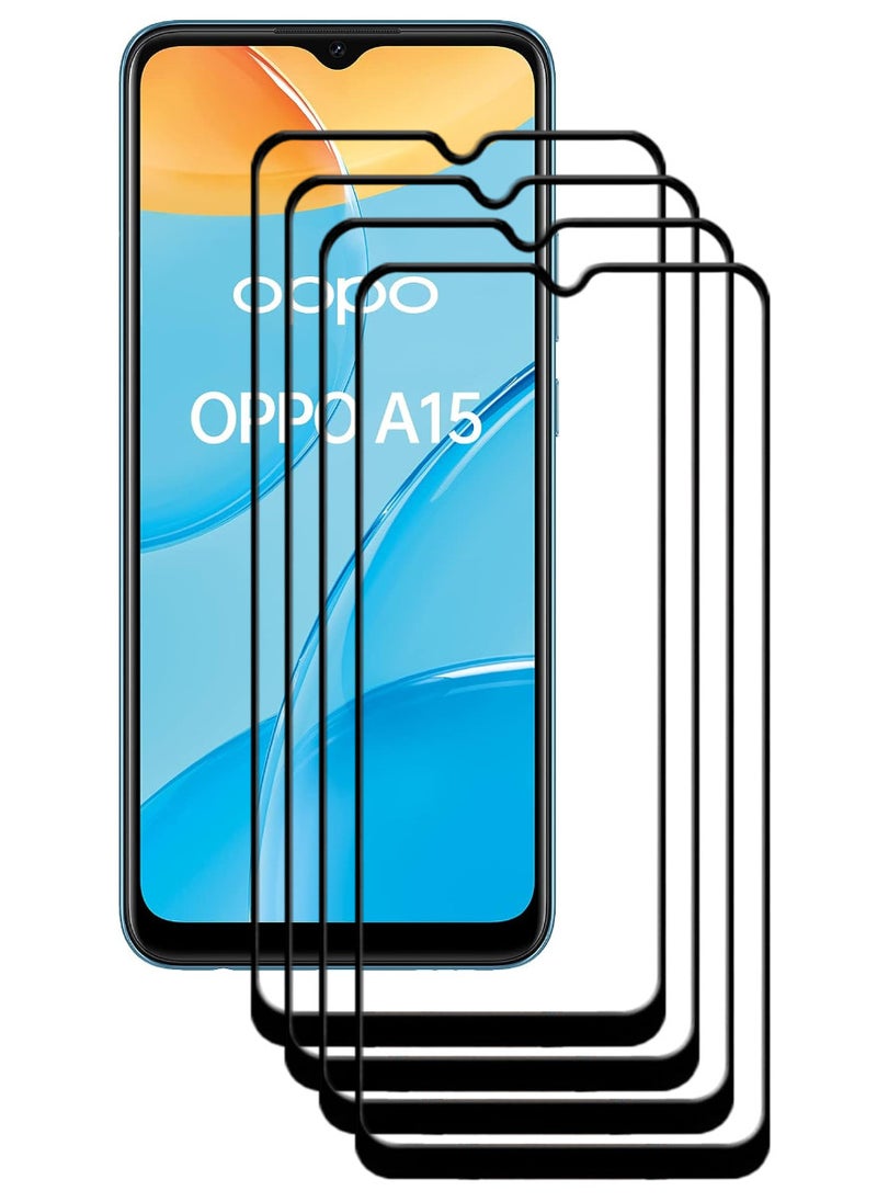 ACLIX 4 Pieces Antistatic ESD Dustproof Premium Quality High Definition Tempered Glass Screen Protector Designed For Oppo A15 - Image 1