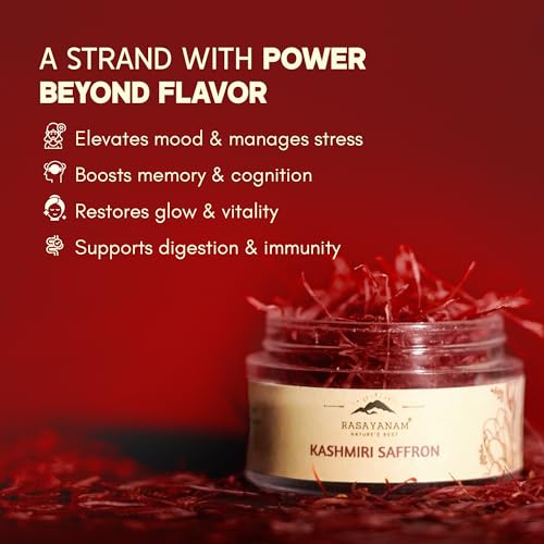 Rasayanam Pure Original Kashmiri Saffron/Kesar/Kumkuma Puvvu (1gm) | Certified highest Grade-A Keshar | Saffron for pregnant women, Pooja rituals & Food aroma - Image 5