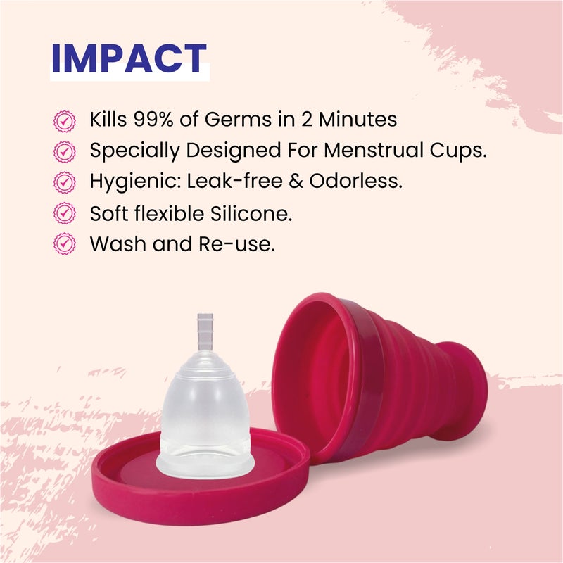 MILDCARES Menstrual Cup Sterilizing Container | Red | 1 Unit - Image 5