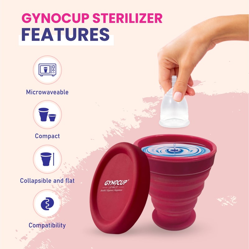 MILDCARES Menstrual Cup Sterilizing Container | Red | 1 Unit - Image 3