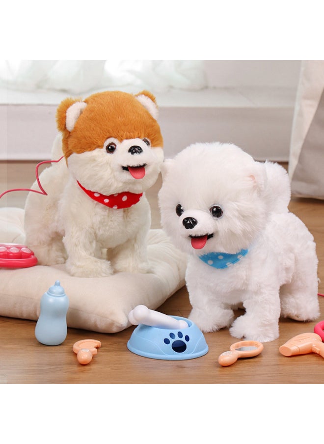 Repeat Reading Learning Speaking Licking Tongue Simulation Wangwang Children's Electric Toy Puppy Walking Intelligent Pet Dog-Color:Samoye 】-Specifications: Lasts About 60 Minutes  - Image 4
