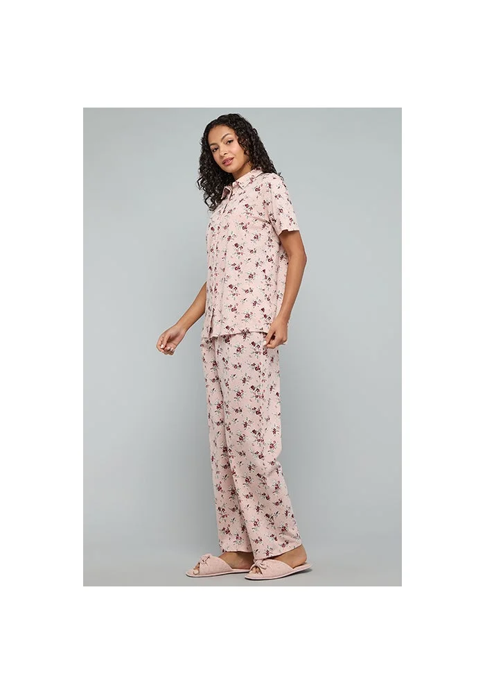أر أند بي Printed Collared Pyjama Set