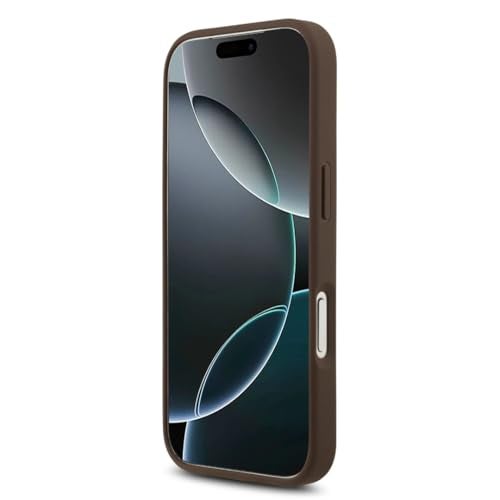 CG MOBILE Guess [Official Licensed] Protective Case Designed for iPhone 17 Pro |Mag-Safe Compatible|4G Pu Leather Case with Strap & Triangle Logo -Brown - Image 5
