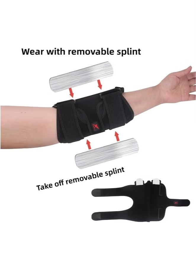 joyzzz Elbow Brace Comfortable Night Sleep, Cubital Tunnel Syndrome, Ulnar Nerve Entrapment with Compression Sleeve Immobilizer, 2 Removable Metal Splints for Tendonitis, Tennis, Golf, Fits, Lifting, - Image 2