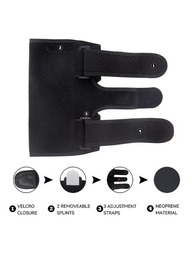 joyzzz Elbow Brace Comfortable Night Sleep, Cubital Tunnel Syndrome, Ulnar Nerve Entrapment with Compression Sleeve Immobilizer, 2 Removable Metal Splints for Tendonitis, Tennis, Golf, Fits, Lifting, - Image 4