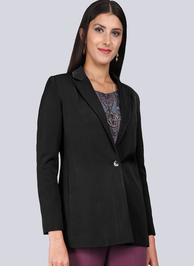 SALT ATTIRE Notched Lapel Collar Single-Breasted Casual Blazer - Image 3