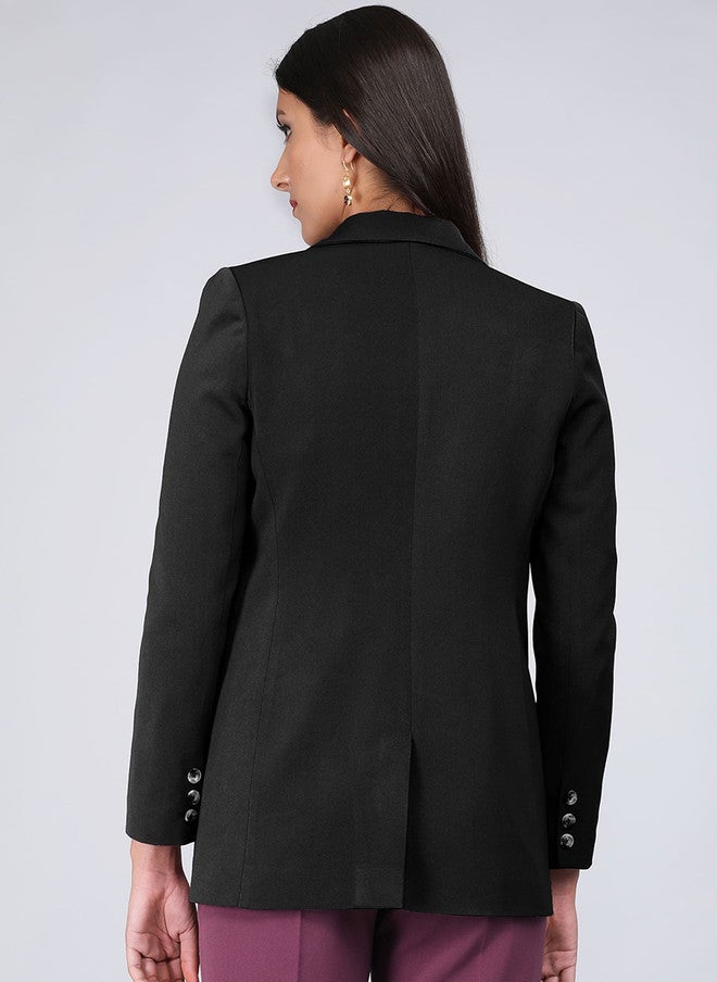 SALT ATTIRE Notched Lapel Collar Single-Breasted Casual Blazer - Image 5