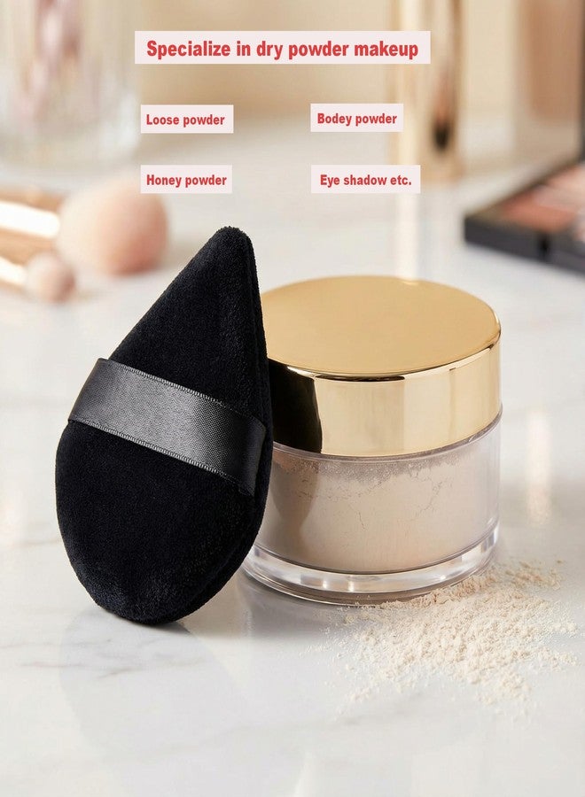 12pcs Powder Puffs for Face Triangular Velour Makeup Puff for Loose and pressed powders,Cosmetic Foundation, Under Eyes, Nose, Cheeks, for Loose Powder Body Powder Makeup Tool (Black & Red & Green) - Image 5