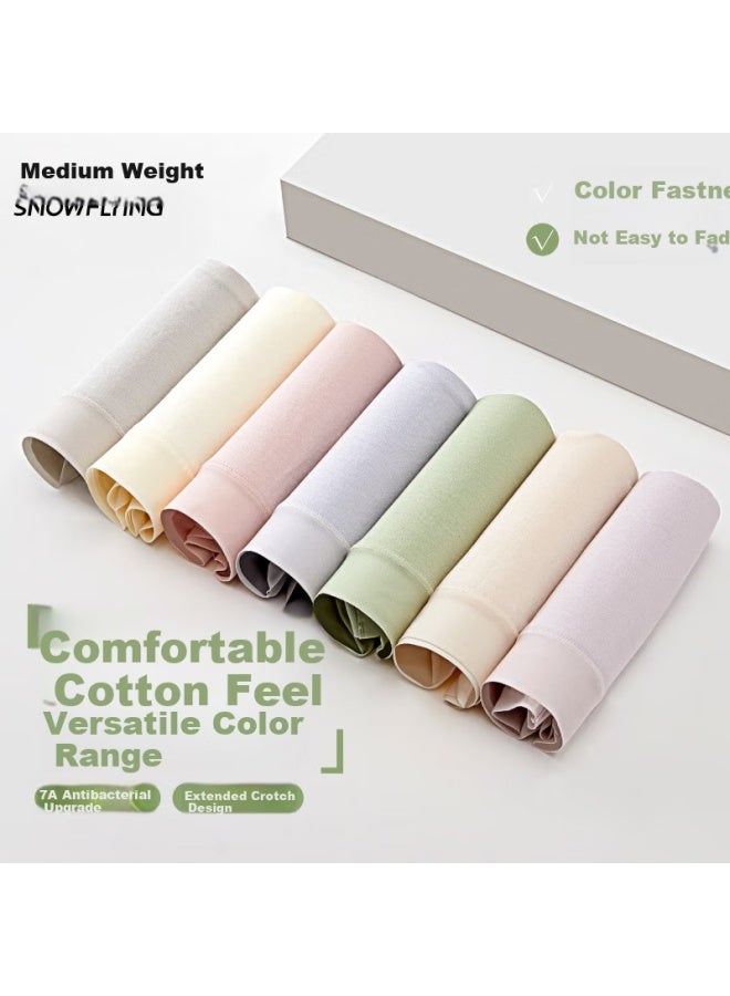 Snowflying Women's Underwear, Seamless Antibacterial Crotch, Spring And Summer Triangle Briefs, Short Shorts For Young Women, Mid-rise, Naked Feel, Breathable, 4-pack - Image 2