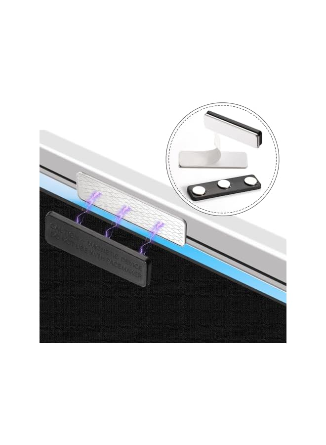 The Bros 12 زوج من إغلاق الستائر المغناطيسية، ملحقات ستائر التعتيم للنوافذ مع مشابك مغناطيسية لاصقة - Image 5