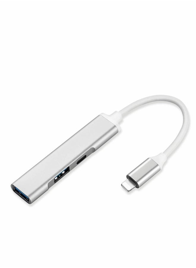 Generic - Dual USB3 Camera Adapter, 3 in 1 iOS to USB 3.0 OTG Adapter with Fast Charging Port, Compatible with IOS/Supports Flash Drive, Card Reader, Midi Keyboard, Mouse - Image 1
