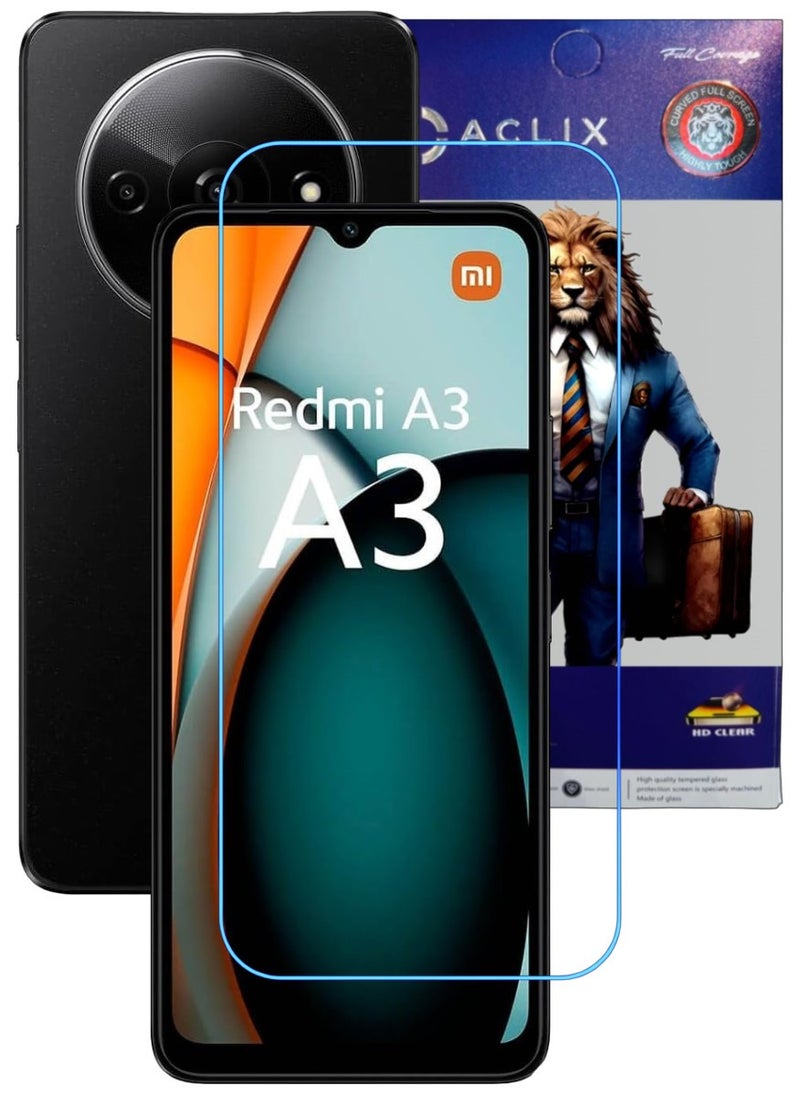 ACLIX Antistatic ESD Dustproof Premium Quality High Definition Clear Tempered Glass Screen Protector Designed For Xiaomi Redmi A3 - Image 1