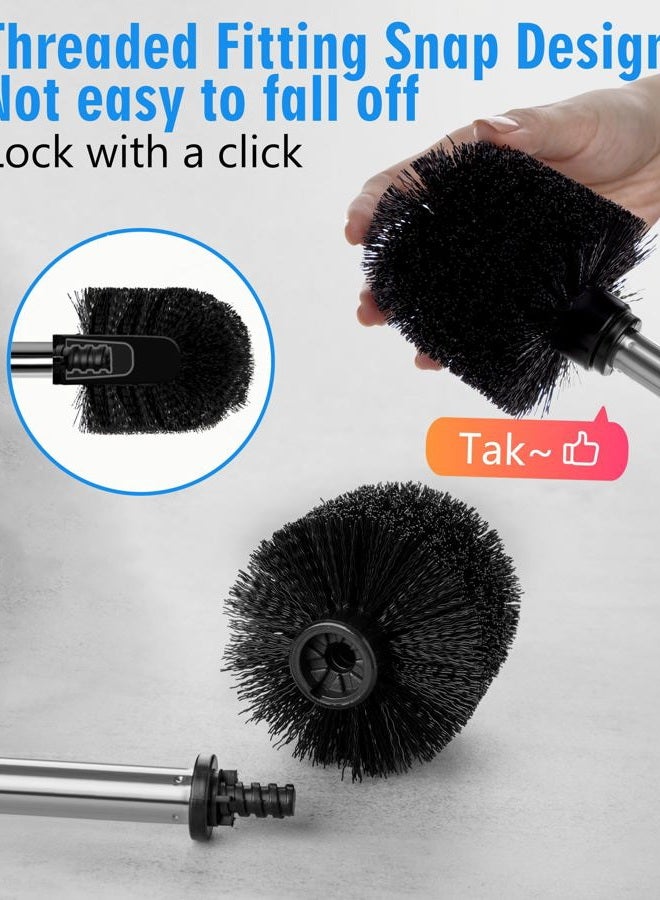 Viosuniu Land Series Ceramic Toilet Cleaner Brush and Holder Set for Bathroom, Non-Scratching Toilet Bowl, Rust-Proof (1 Pack) - Image 5