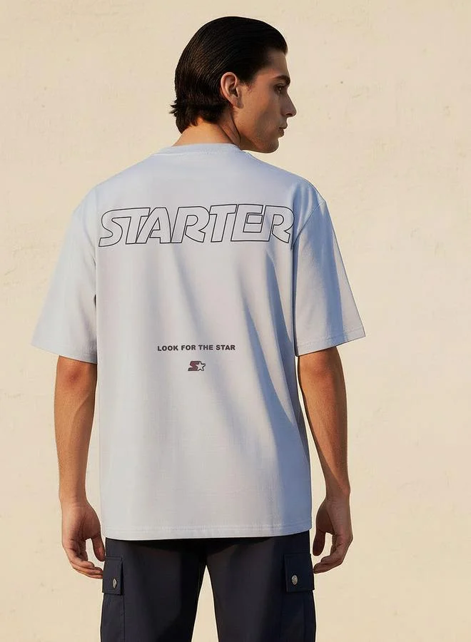 Starter  Starter Men Regular Fit Crew Neck Short Sleeves Logo Print T-shirt for Men | Best Price UAE