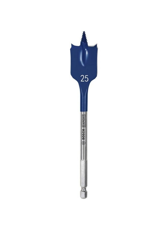 BOSCH Expert Self-Cut Speed Spade Drill Bit Silver and Blue 25 x 152 mm JE2 608 900 322  - Image 1
