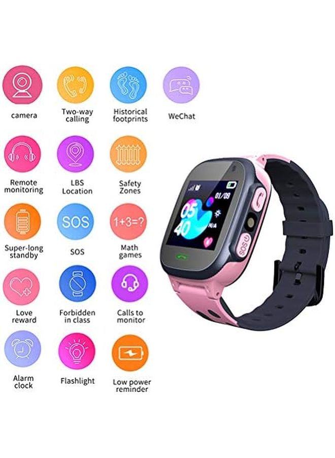 Kids GPS Smart Watch 1 44 Inch HD Screen LBS SOS Call Two Way Communication Pink - Image 4