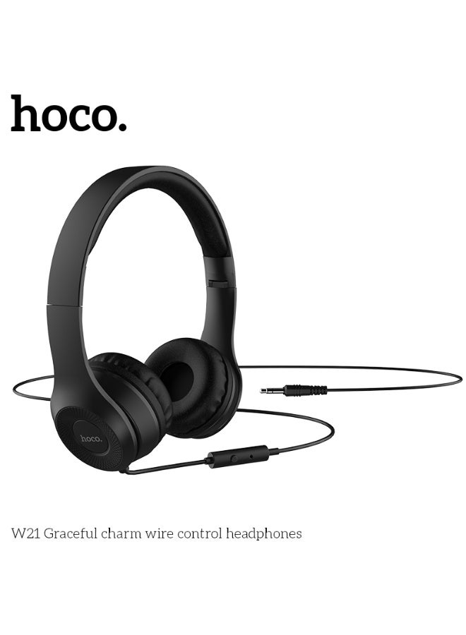 hoco. W21 Graceful charm wire control headphones - Image 2