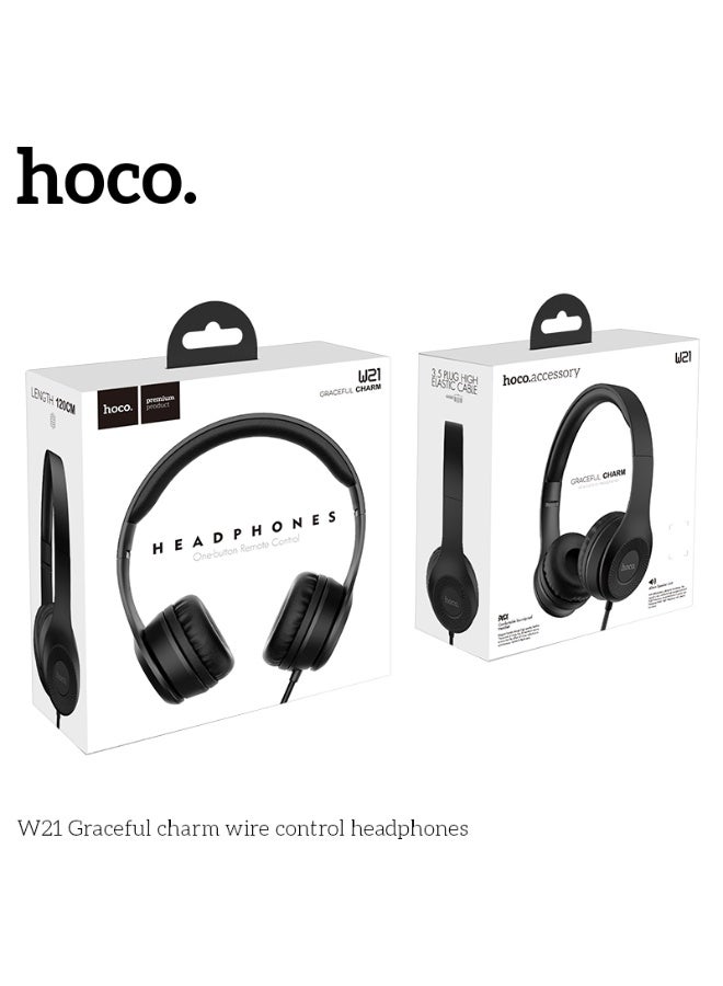 hoco. W21 Graceful charm wire control headphones - Image 3