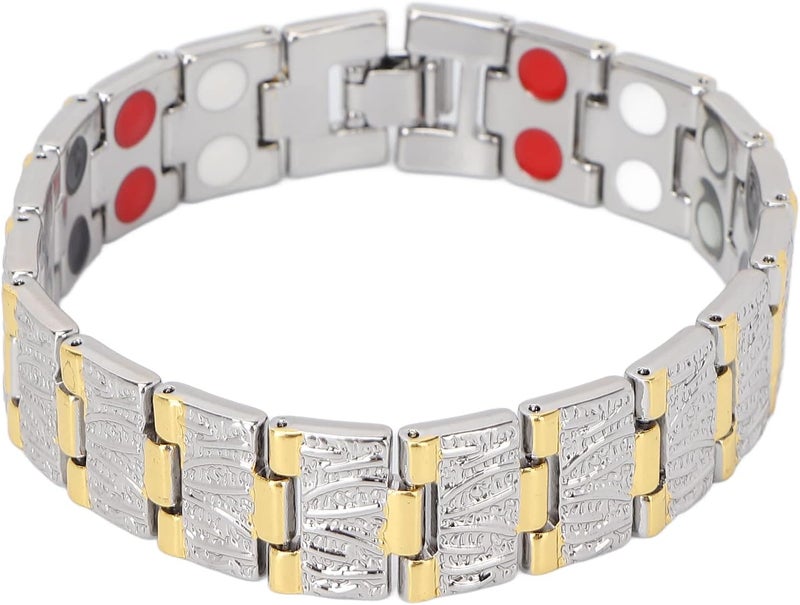 klarako Magnet Therapy Bracelets, Adjustable Improve Sleeping Titanium Steel Magnet Bracelet for Men and Women - Image 1