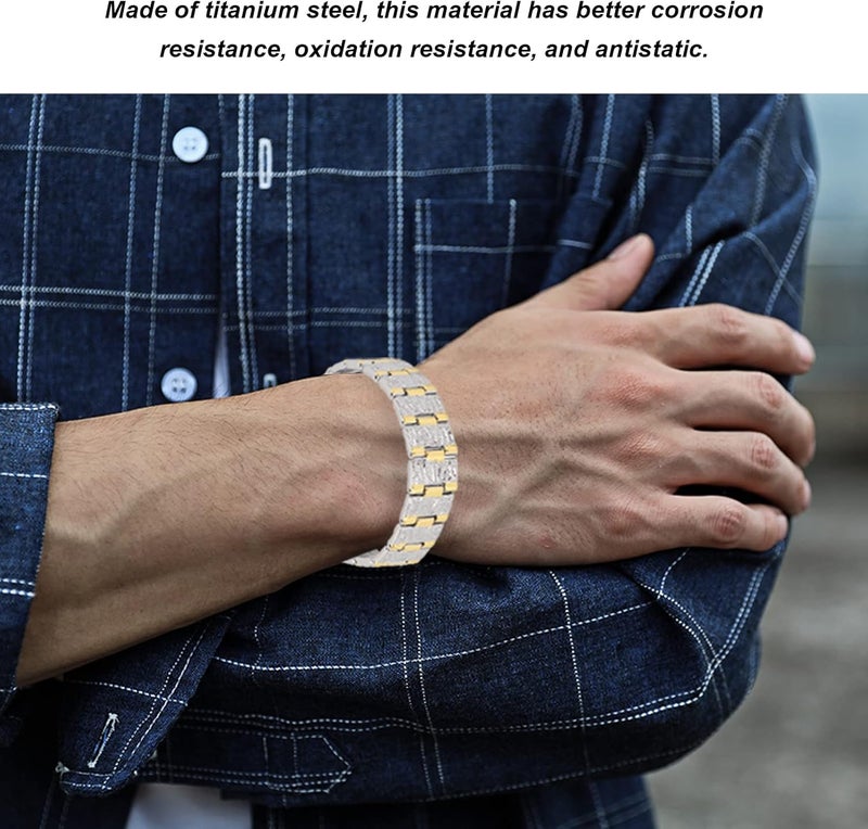 klarako Magnet Therapy Bracelets, Adjustable Improve Sleeping Titanium Steel Magnet Bracelet for Men and Women - Image 4