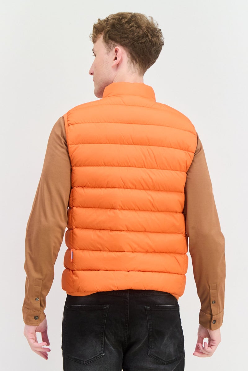 Sorbino Men Quilted Puffer Jacket Vest, Orange - Image 2