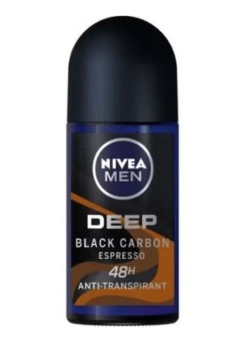Nivea Roll On Deodorant For Men Deep Black Carbon Espresso 50 ml