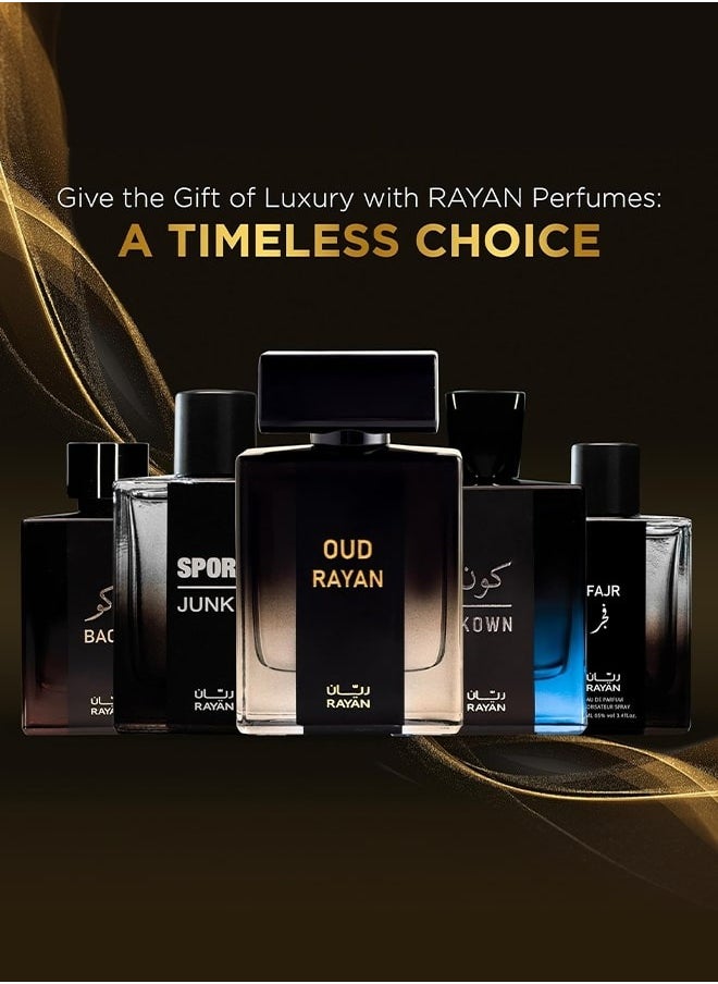 Rayan - RAYAN Modern Oud Perfume for Men - Long Lasting Arabian Eau De Parfum, 100mL (3.34 Fl oz), Men Perfume with Oud, Sandalwood, Grapefruit, Cardamom & Lavender, Ideal Gift for Him for Ramadan & Eid - Image 1