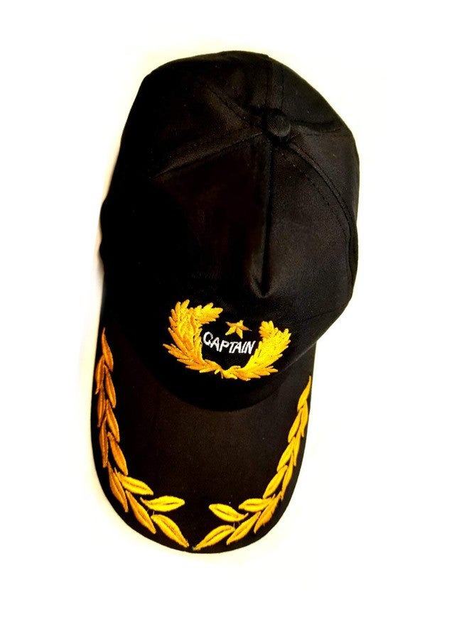 pilot18 Captain IIII Embroidered Black Aviation Everyday Cap for Pilot - Image 1