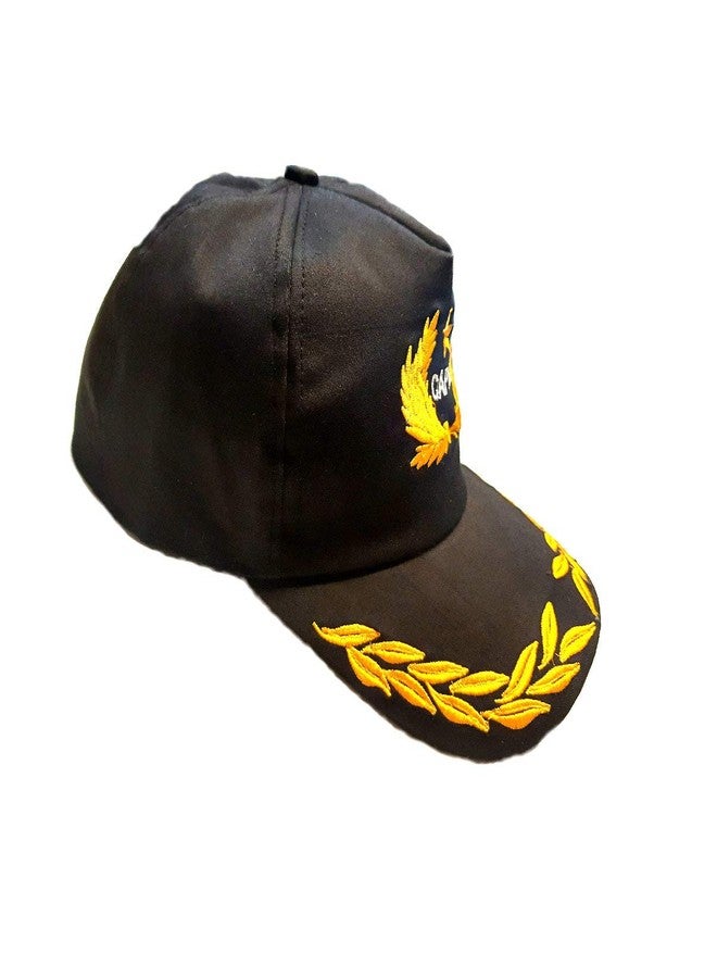 pilot18 Captain IIII Embroidered Black Aviation Everyday Cap for Pilot - Image 4