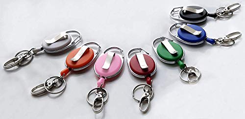 HoAoOo Retractable Badge Reel with Claw Clasp and Clip for Id Card Holders (7Pack) - Image 5