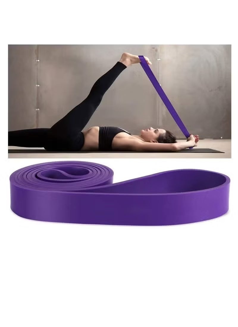 QUTOOB 35-85 LBS Resistance band pull up assist band heavy duty powerlifting exercise stretch bands for powerlifting, muscle toning, yoga, stretch mobility (Purple)  - Image 1