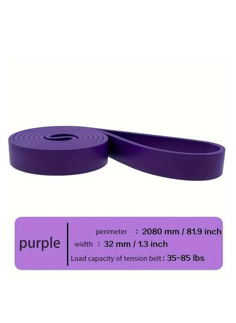 QUTOOB 35-85 LBS Resistance band pull up assist band heavy duty powerlifting exercise stretch bands for powerlifting, muscle toning, yoga, stretch mobility (Purple)  - Image 2