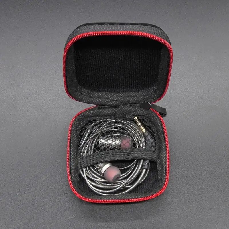 Zippered Case for Wired and Wireless Earphones, Chargers, Cables & Accessories (7x7x3 cm) - Image 3